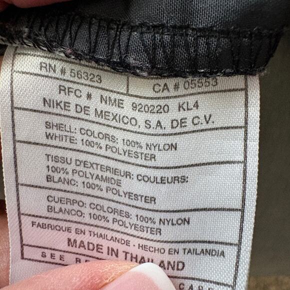 Vintage Nike V Neck Windbreaker Jacket Black Blue Trim XL 90s Y2K Streetwear - Picture 8 of 10